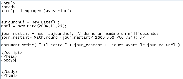 jours avant nol